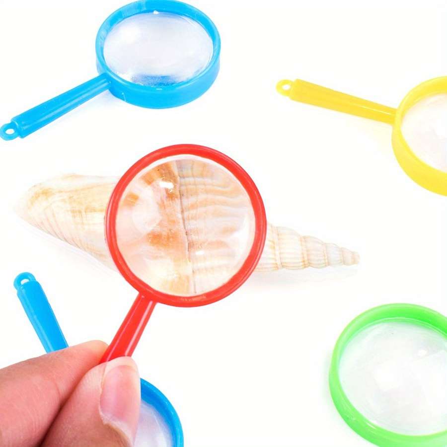 Classic 12 Portable Pocket Hand Held Magnifying Glass Coded Lenses Random 8