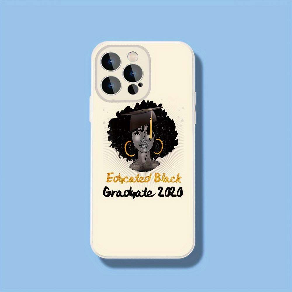 1Pc Black For iPhone 14 Pro Max Celebrating Educated Phone Case