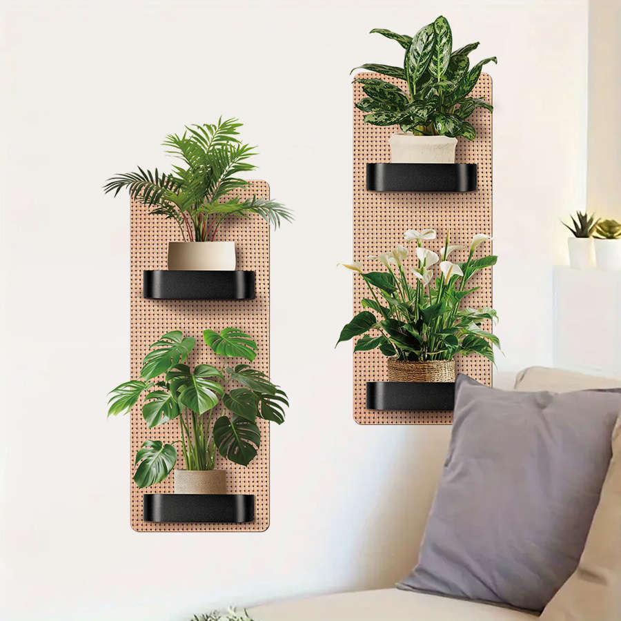 Wall Stickers Color 2Pcs Vivid Green Plant Pattern