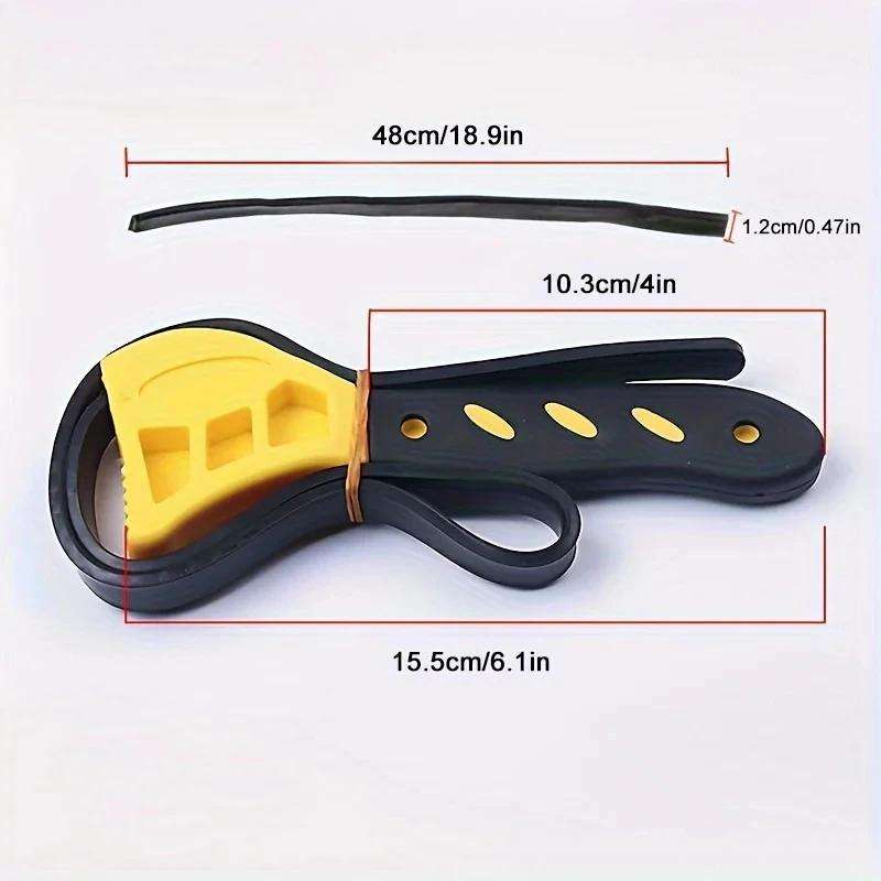 6 Inch Adjustable Strap Wrench Oil Filter Tool