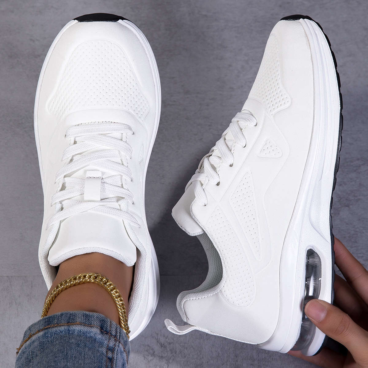 Sneakers Color White Sizeuk 7.5