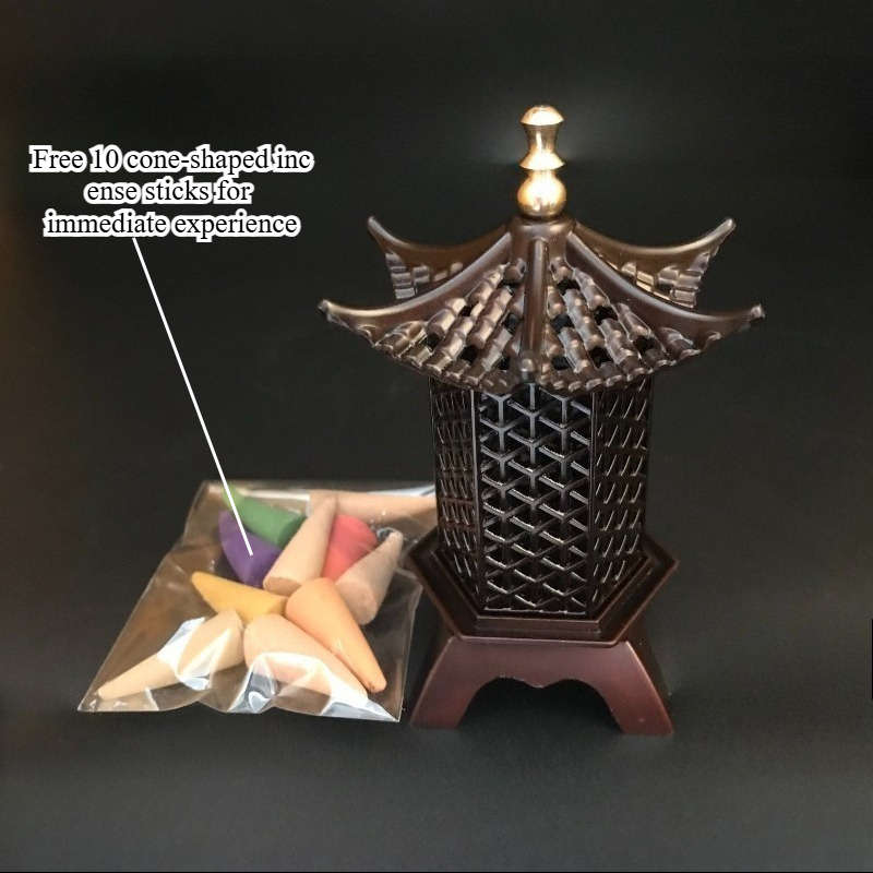 Incense Burner Items  Palace Lantern Stove Add  10Pcs Conical Incense