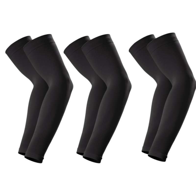 Sunscreen Sleeves Color 3 Pairs 2 Black 1 White