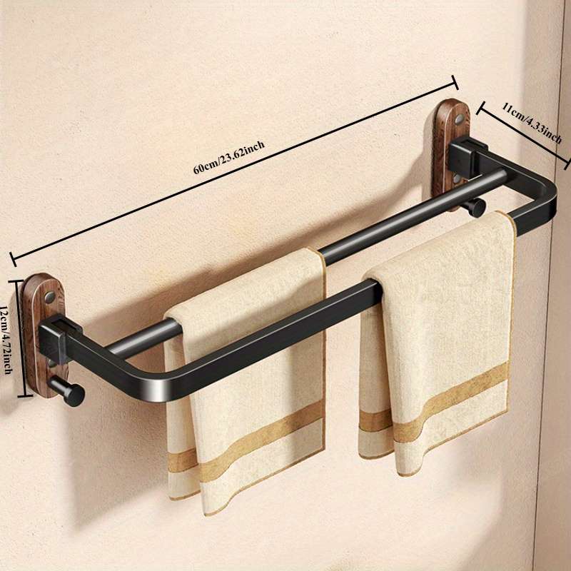 Bathroom Storage Rack Size Flagship Black Walnut Towel Rack 6Pcs Set1