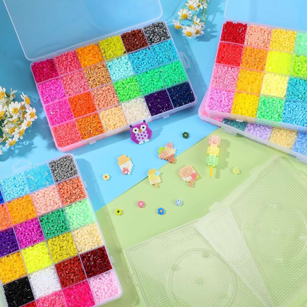 Perler Bead Set 5 Piece Puzzle Bean Bag Set With Accessories