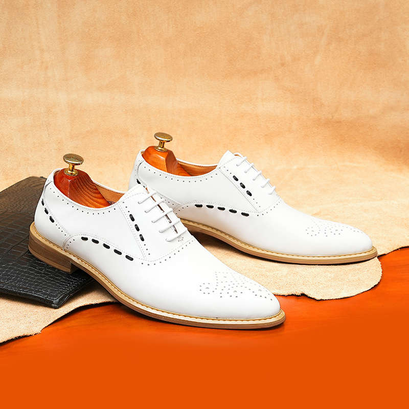 Mens Leather Shoes Color White Sizeuk 8