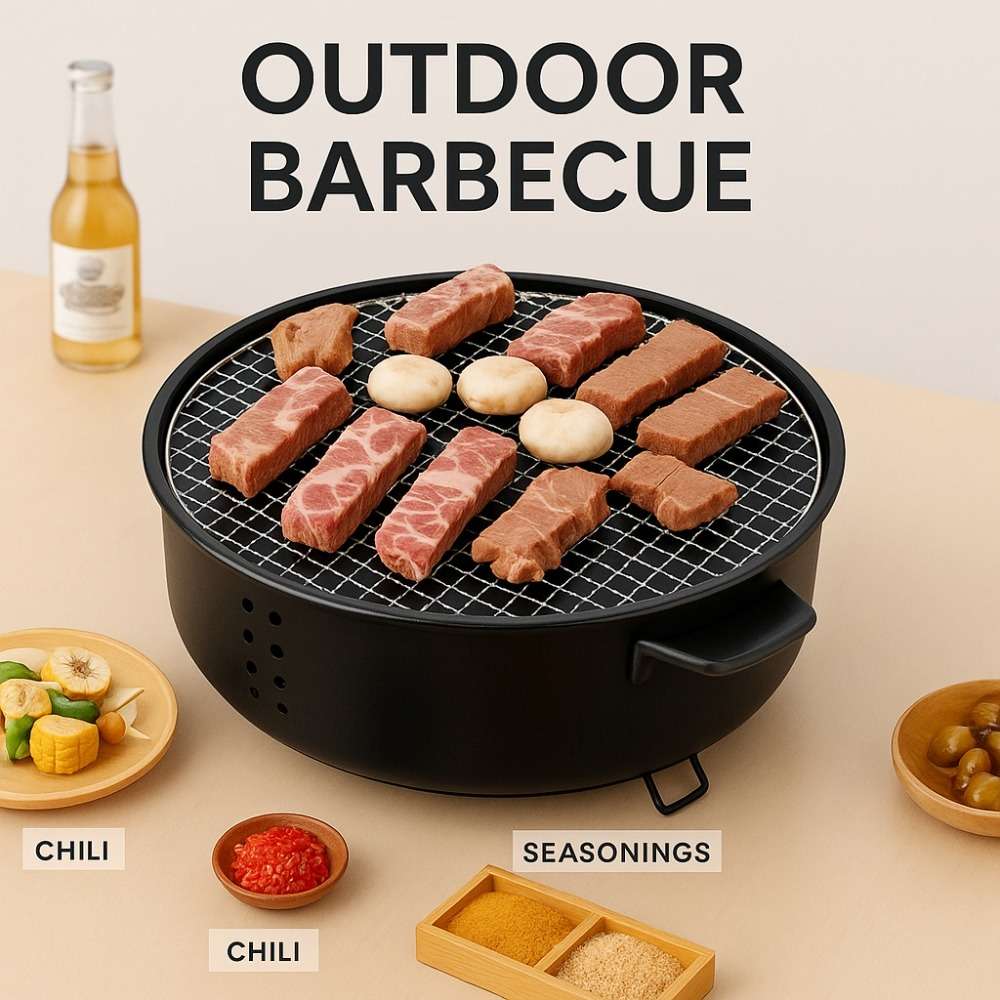 Barbecue Grill Color Charcoal Black