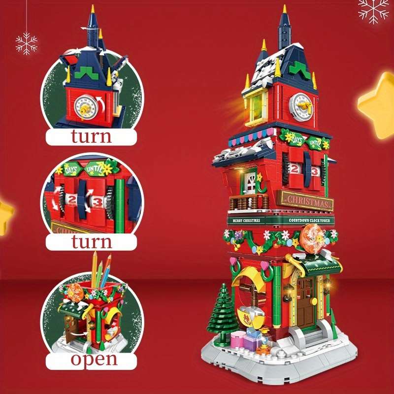 3D Building Model Puzzle Set Color Count Down Tower  1084 Pcs