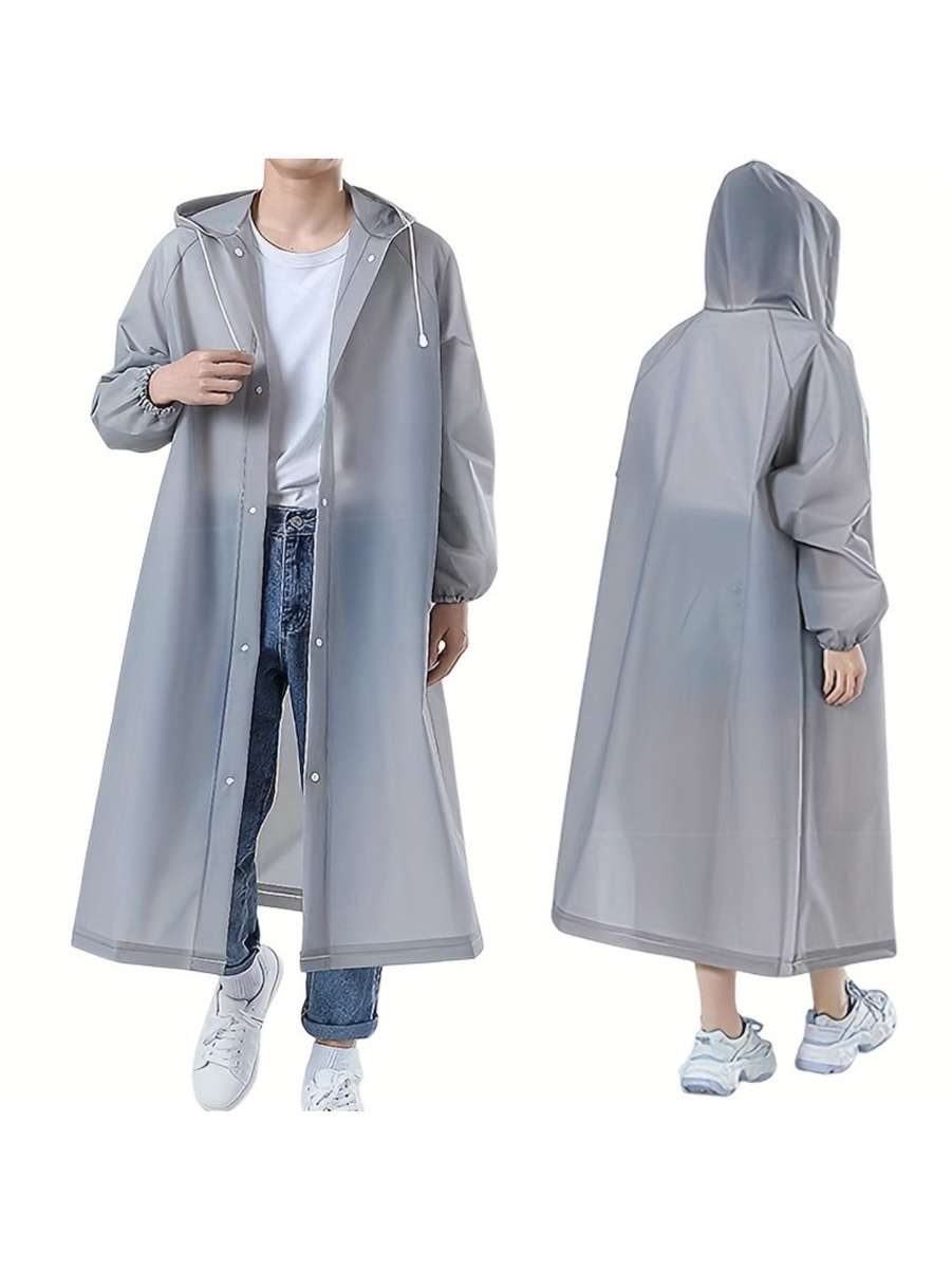 Raincoat Grey Size Asian Xl