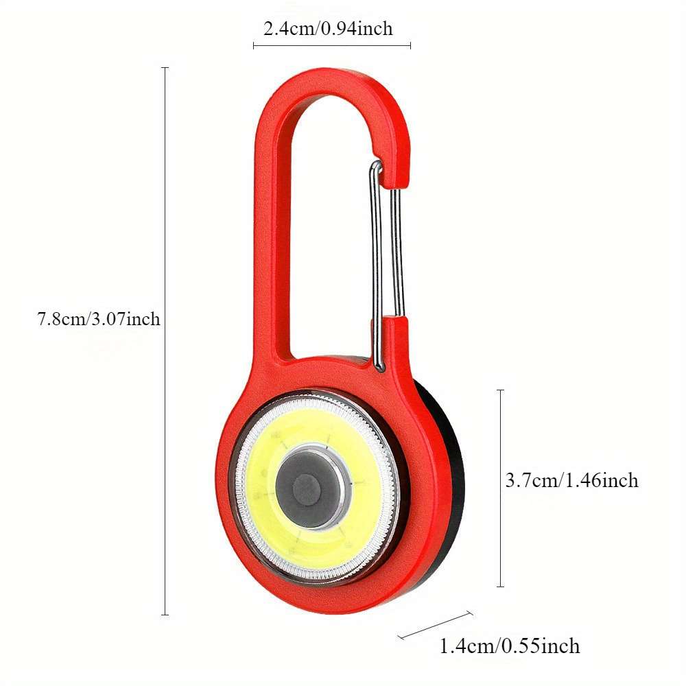 Efficient Led Flashlight Carabiner Keychain Modes Pocket Torch Professional