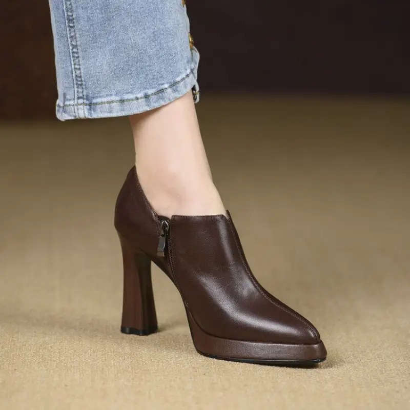 Women S High Heels Color Brown Sizeuk 3