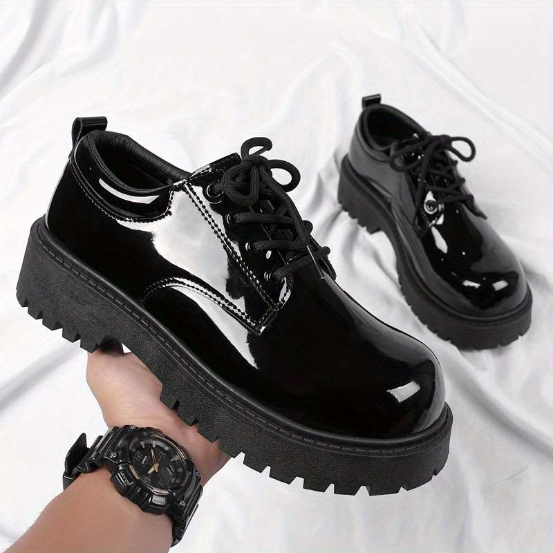 Mens Leather Shoes Color Black Sizeuk 7