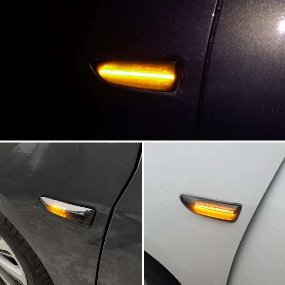 Car Lights Color 2Pcs Dynamic Smoked