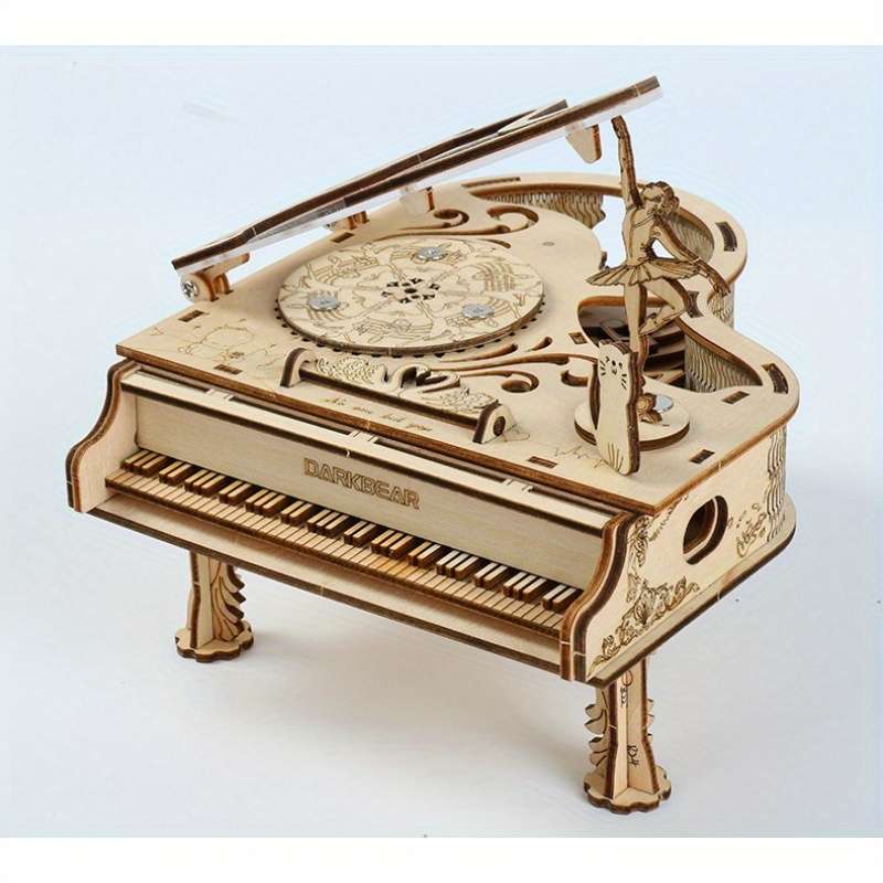 3D Puzzle Musical Instrument Model Color Piano Music Box