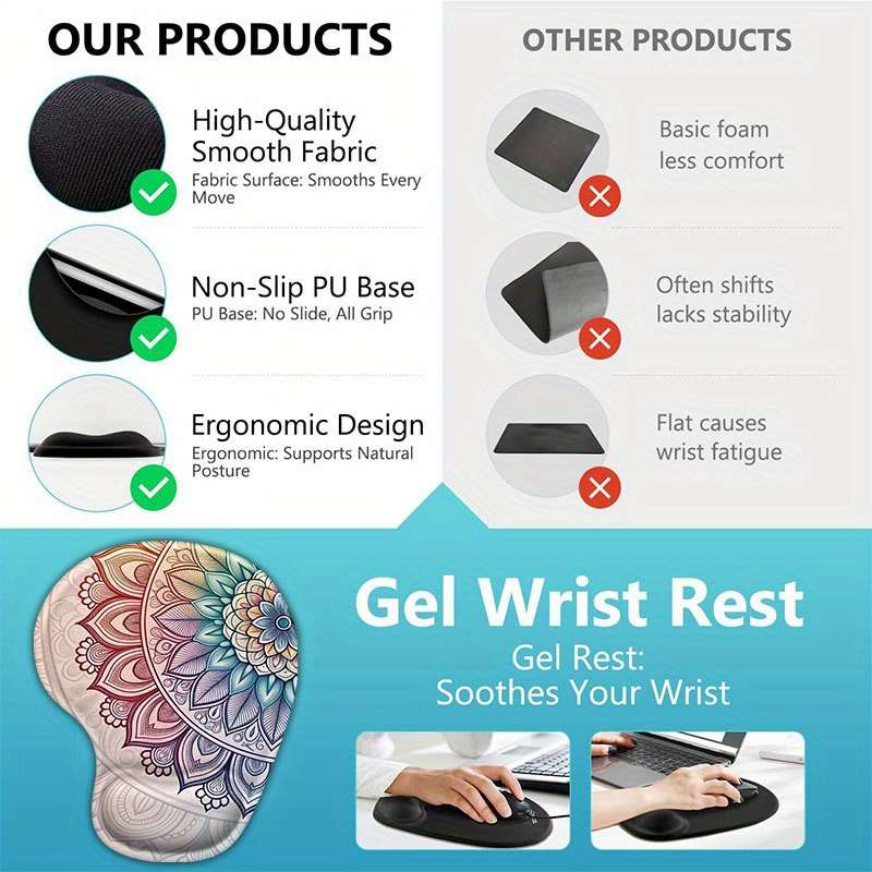 Mouse Pad Color 9.06*7.48Inch23*19Cm