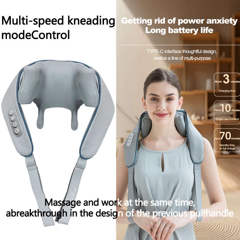 Portable 3D Heating Massage Shawl With Acupoint Low Voltage