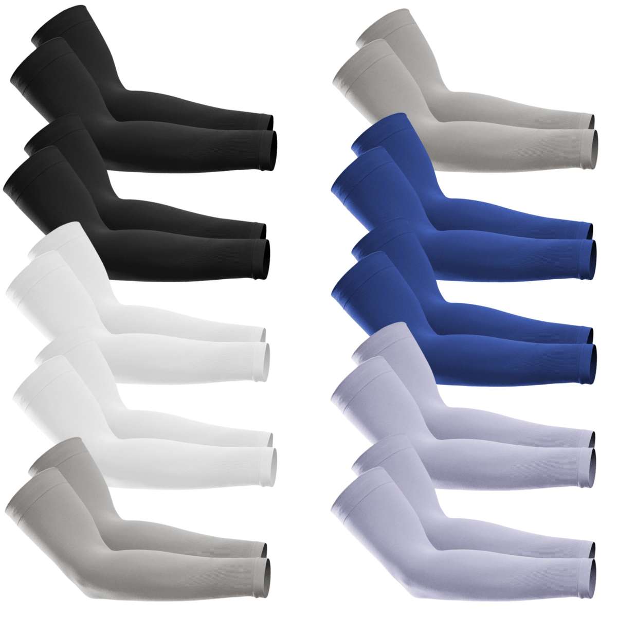 Sunscreen Sleeves Color 5 Pure Black 5 Light Gray