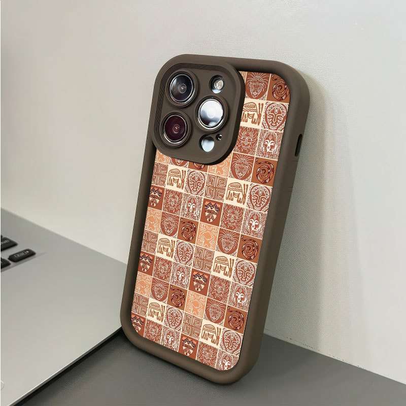 1Pc Dark Brown For iPhone 13 Phone Case