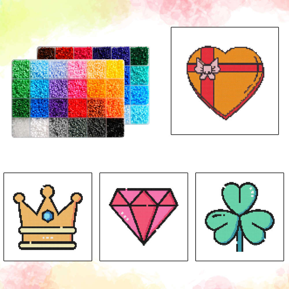 Perler Bead Set 48 Colors Box