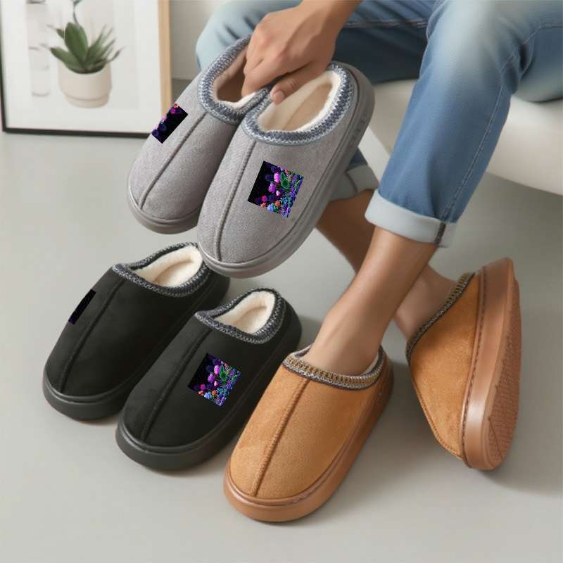 Cotton Slippers Color Black Sizeuk 9.5