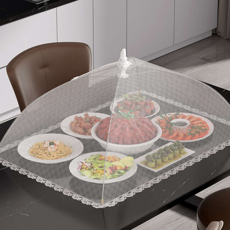 Food Cover Color White  60X40Cm  Rectangular Quantity 3Pcs