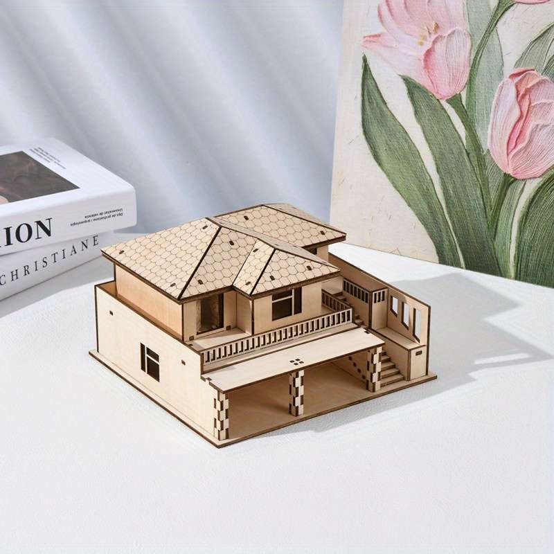 3D Building Model Puzzle Set Size Two Storey Villa