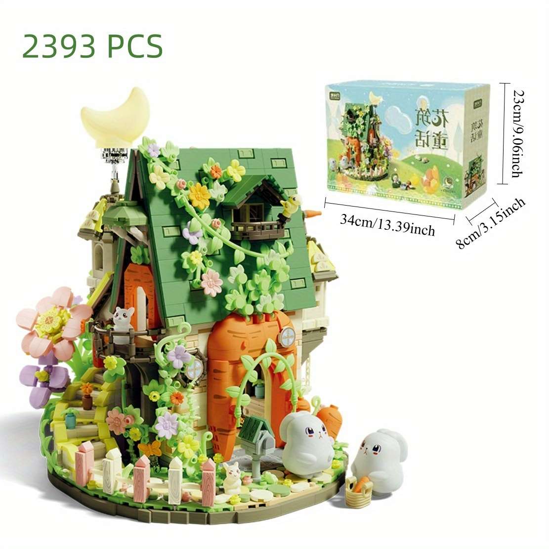 Building Toy Architectural Model Toy Set Color Carrot House  2393 Pcs