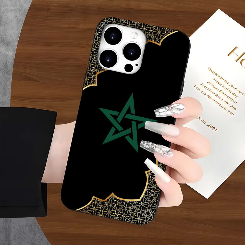 1Pc Black For iPhone 7 Plus Cartoon Pattern Phone Case