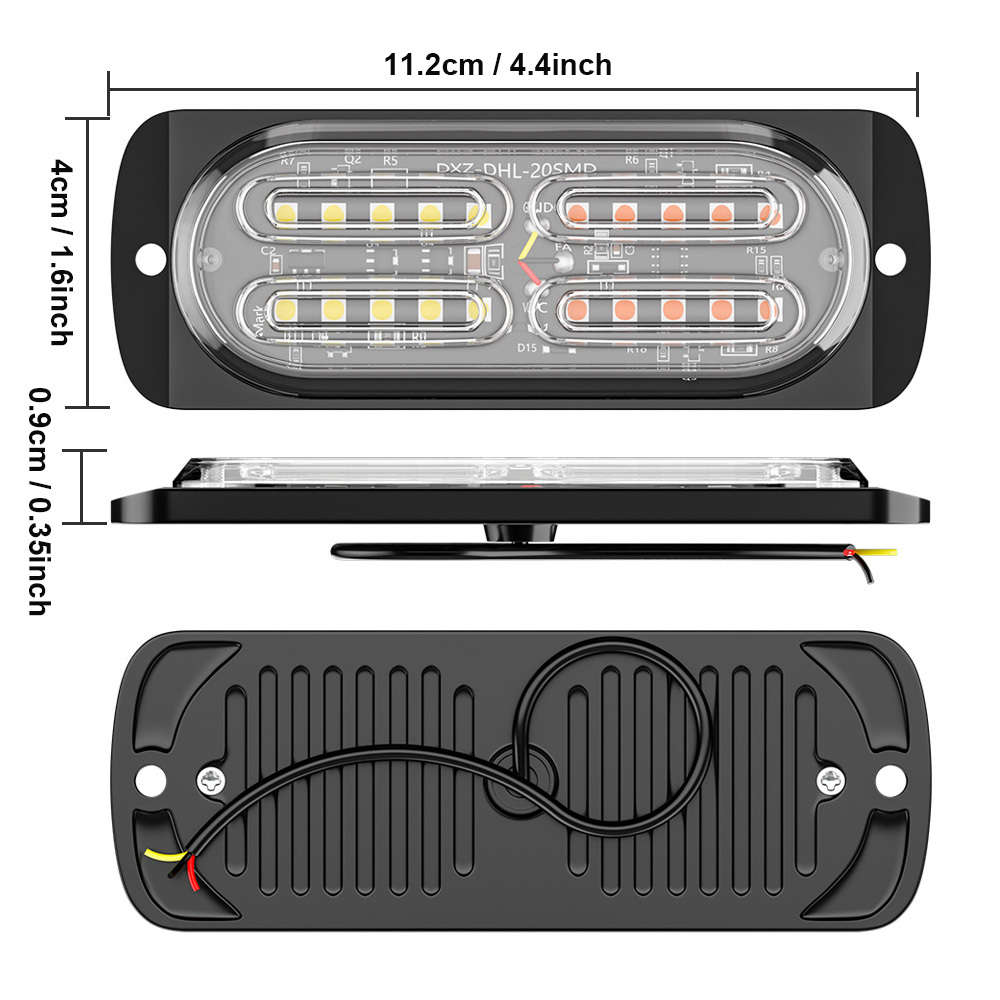 Car Lights Color 2Pcs Yellow