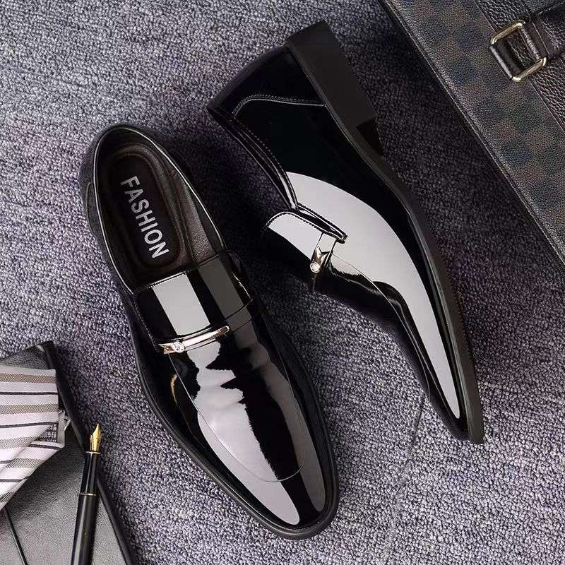 Mens Leather Shoes Color Black Sizeuk 10.5