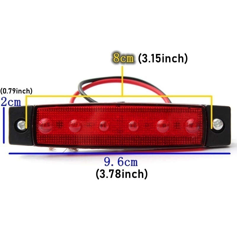 Car Lights Color Red Size 10Pcs