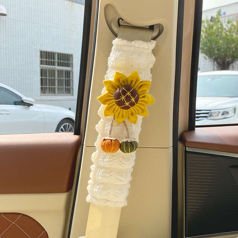 Car Seat Belt Covers Sunflower 2