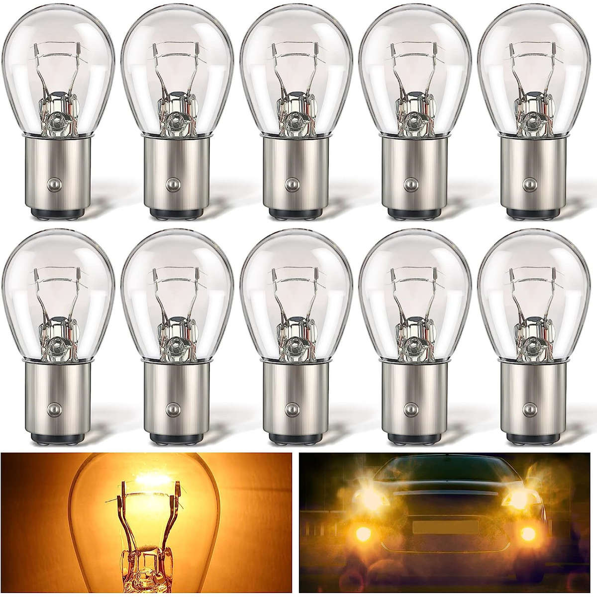 10pcs 1157 Light Bulb Replacement Bulbs for Marker Tail Running Parking And Bac