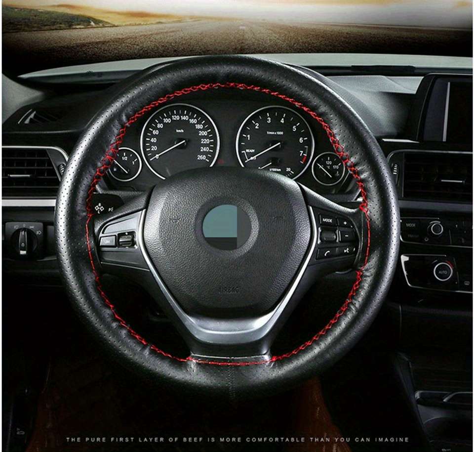 Car Steering Wheel Cover Black