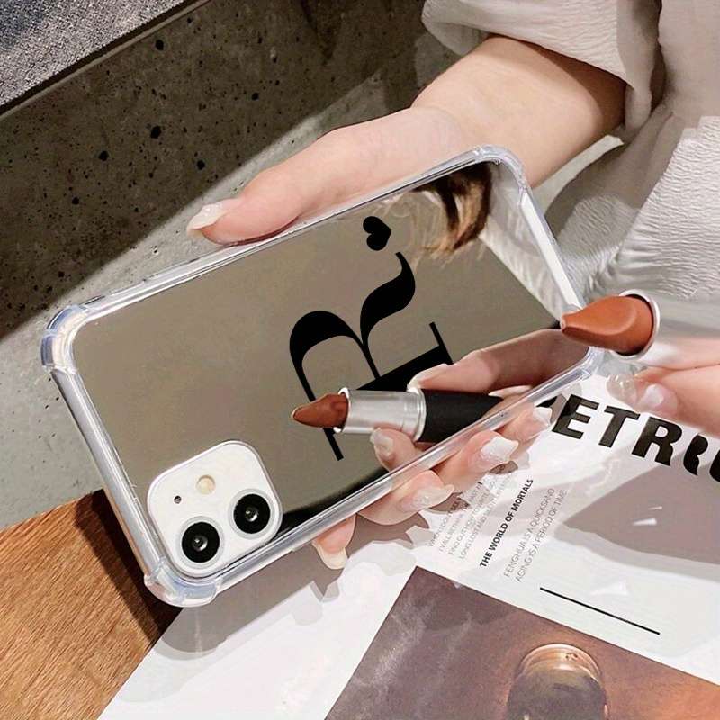 1Pc Transparent For iPhone XR R Mirror Phone Case