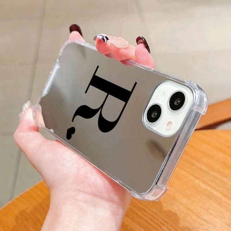 1Pc Transparent For iPhone XR R Mirror Phone Case