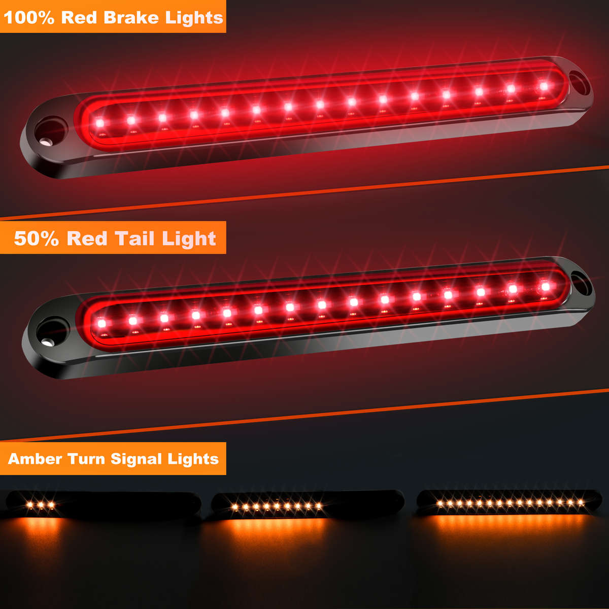 Car Lights Color Red Amber Quantity 2Pcs