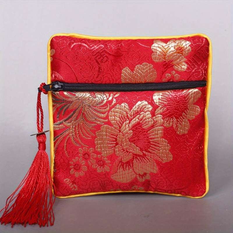 Storage Bag Color Zipper Bag Bluegrass*Zipper Bag 11.5*11.5Cm