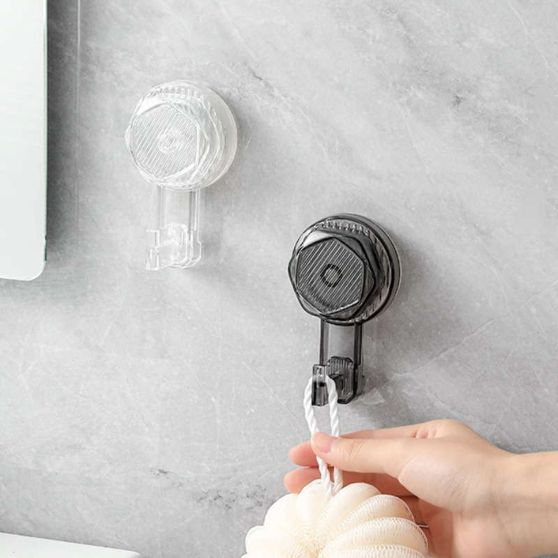 Vacuum Suction Cup Peg Adhesive Wall Hanger Towels Clothes color WhiteX4