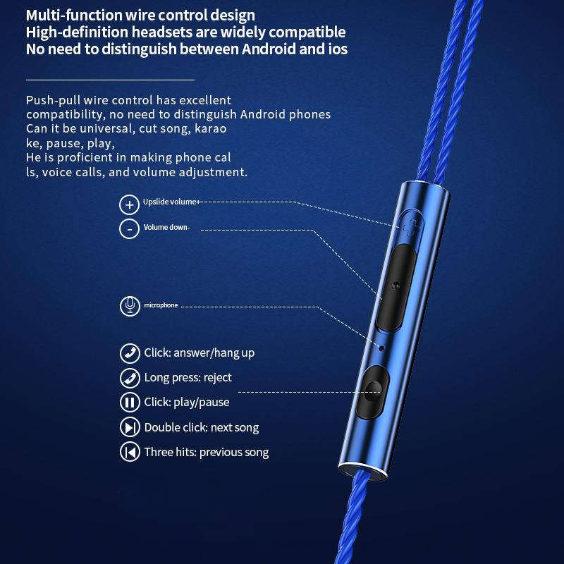 Wired Headphones Blue*2 Add Black