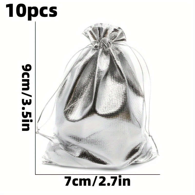 Gift Bags Color Silvery Size 7.01 X 8.99Cm