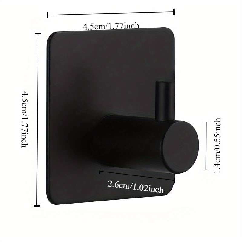Adhesive Wall Hangers Stainless Steel Contemporary Key Cloth size 1.4cm