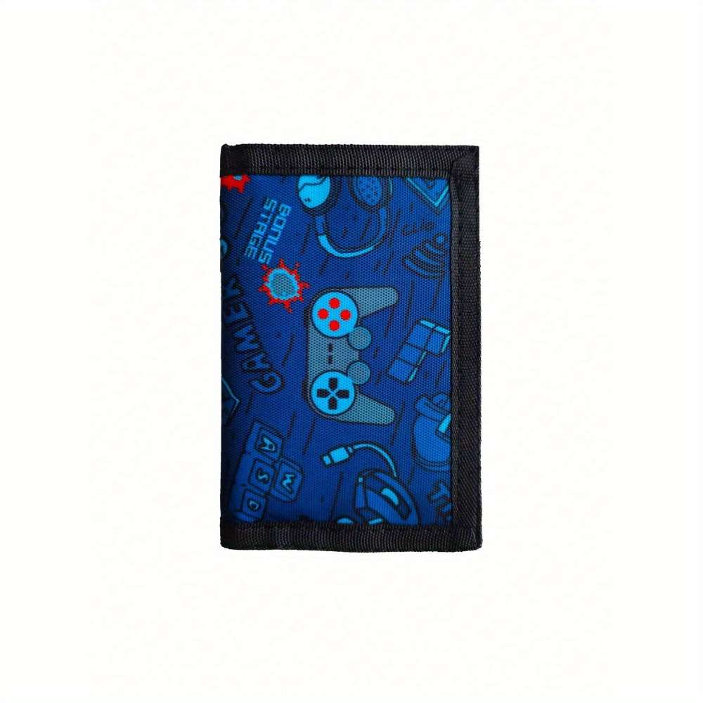 1pc Boys Trifold Wallet With Game Console Print Casual Portable Coins Purse Durable Card Hold