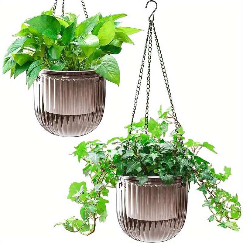 2Pcs Heavy Duty Automatic Selfwatering Hanging Planters With User Friendly