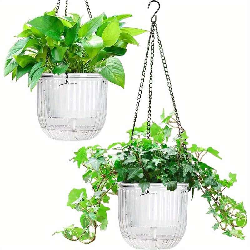 2Pcs Heavy Duty Automatic Selfwatering Hanging Planters With User Friendly