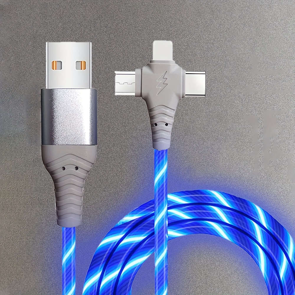 3in1 Light Up USB Fast Charging Cable 100cm