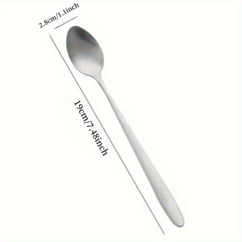 1pc Mirror Polished Stainless Steel Spoon with Engraving Perfect for Coffee Ice Cream or as
