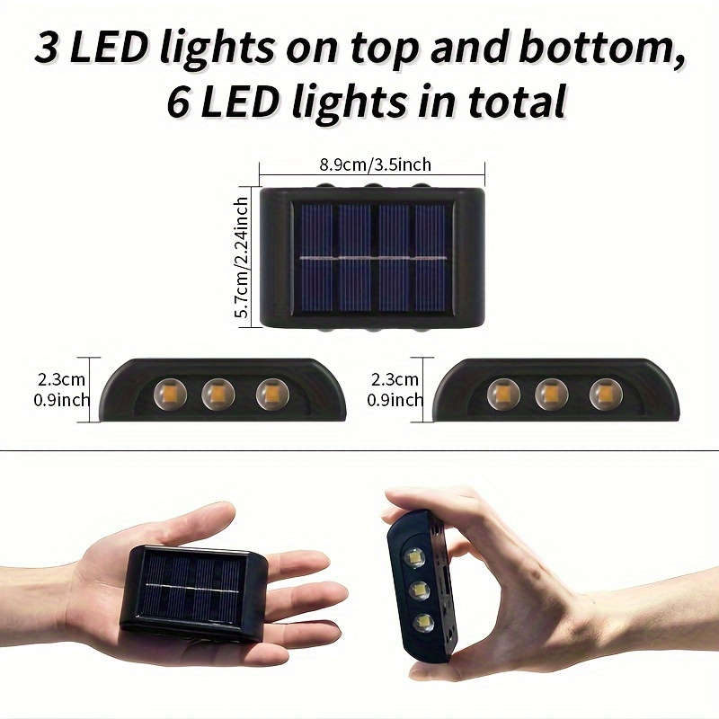 Warm Light 2pcs Outdoor Solar Light