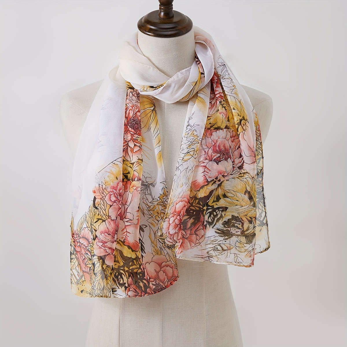 Scarf Color Beige Yellow*2 Grey
