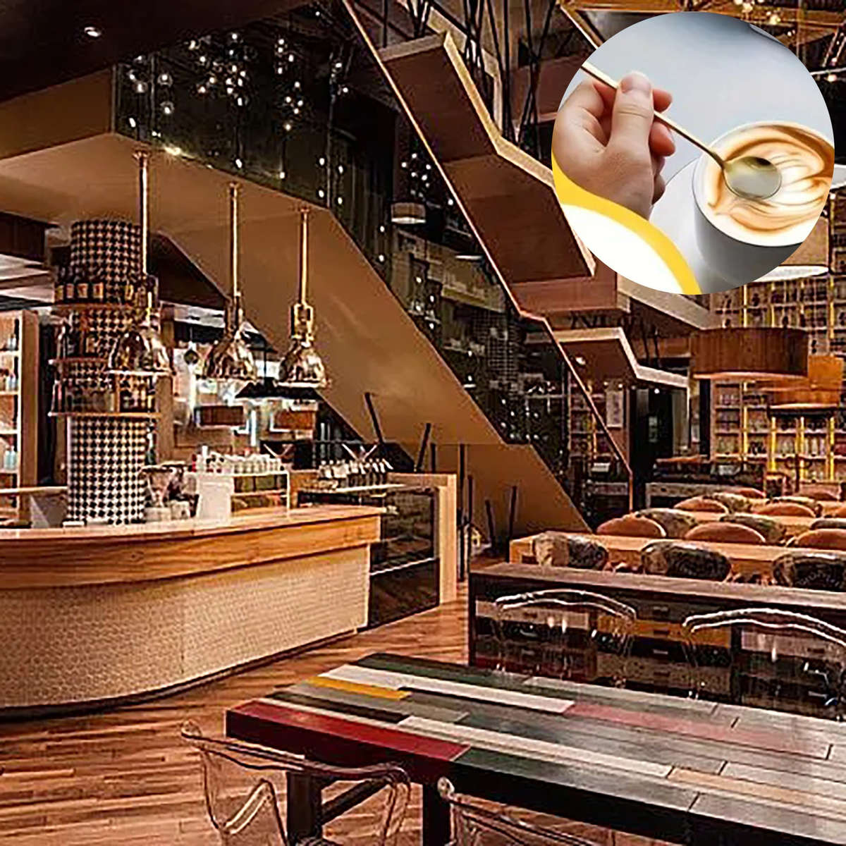 4pcs Golden Stainless Steel Spoons with Long Handles Ideal for Coffee Tea Ice Cream and De